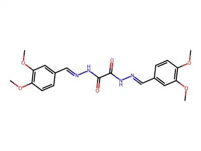 N,N'-bis[(3,4-dimethoxyphenyl)methylideneamino]oxamide structure