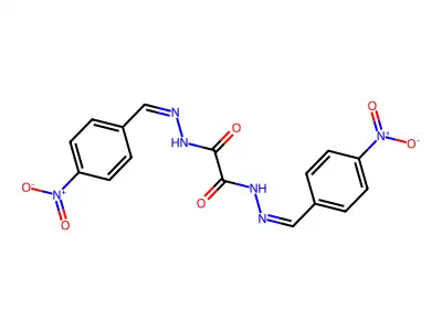 N,N'-bis[(4-nitrophenyl)methylideneamino]oxamide structure