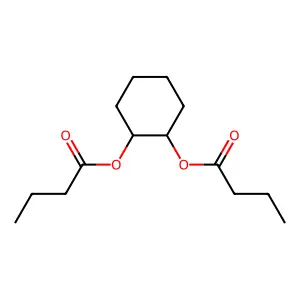 (2-Butanoyloxycyclohexyl) butanoate structure