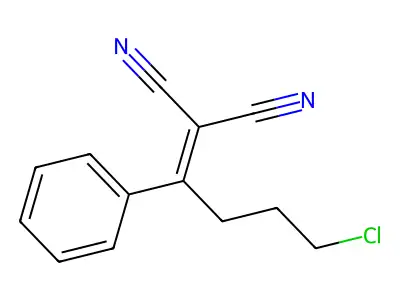 2-(4-Chloro-1-phenylbutylidene)malononitrile structure
