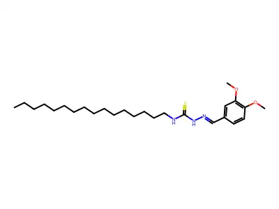 1-[(3,4-Dimethoxyphenyl)methylideneamino]-3-hexadecylthiourea structure