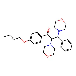 1-(4-Butoxyphenyl)-2,3-bis(morpholin-4-yl)-3-phenylpropan-1-one structure