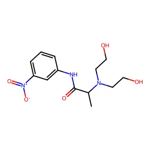 2-[bis(2-hydroxyethyl)amino]-N-(3-nitrophenyl)propanamide structure