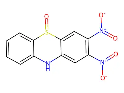 2,3-dinitro-10H-phenothiazine 5-oxide structure