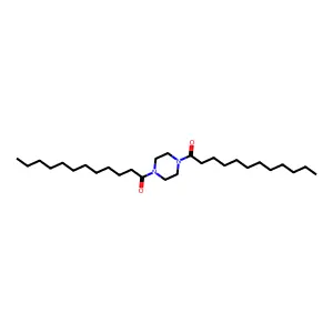 1,4-Bis(1-oxododecyl)piperazine structure