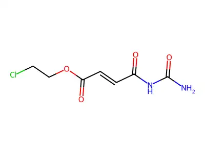 2-chloroethyl (E)-4-(carbamoylamino)-4-oxobut-2-enoate structure