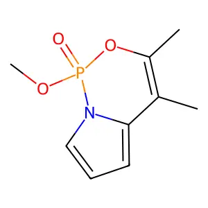 1-Methoxy-3,4-dimethylpyrrolo(1,2-c)(1,3,2)oxazaphosphinine 1-oxide structure