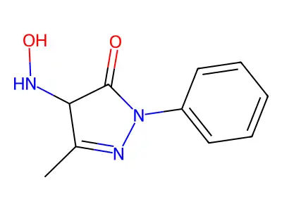 4-(Hydroxyamino)-3-methyl-1-phenyl-1H-pyrazol-5(4H)-one structure
