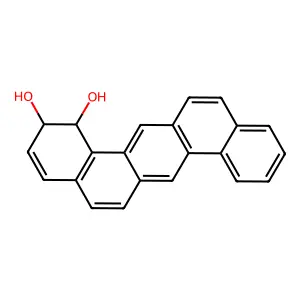 trans-1,2-Dihydro-1,2-dihydroxydibenz(a,h)anthracene structure