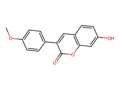 7-Hydroxy-3-(4'-methoxyphenyl)coumarin structure