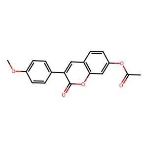 3-(4-methoxyphenyl)-2-oxo-2H-chromen-7-yl acetate structure