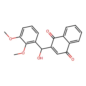 1,4-Naphthalenedione, 2-[(2,3-dimethoxyphenyl)hydroxymethyl]- structure