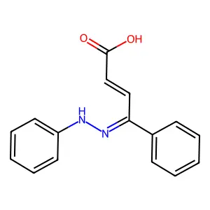 4-Phenyl-4-(2-phenylhydrazinylidene)but-2-enoic acid structure