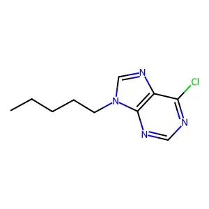 6-Chloro-9-pentyl-9h-purine structure