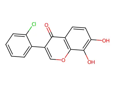 3-(2-chlorophenyl)-7,8-dihydroxy-4H-chromen-4-one structure