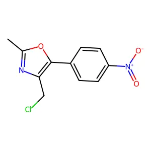 Oxazole, 4-(chloromethyl)-2-methyl-5-(4-nitrophenyl)- structure