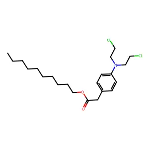 Acetic acid, 2-(N,N-bis(2-chloroethyl)aminophenyl)-, decyl ester structure