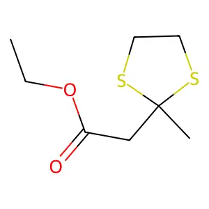 (2-甲基-1,3-二硫杂环戊烷-2-基)乙酸乙酯 structure