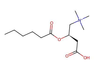 (R)-3-Carboxy-2-(hexanoyloxy)-N,N,N-trimethylpropan-1-aminium structure