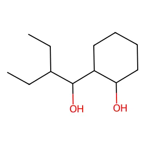 2-(2-Ethyl-1-hydroxybutyl)cyclohexan-1-ol structure