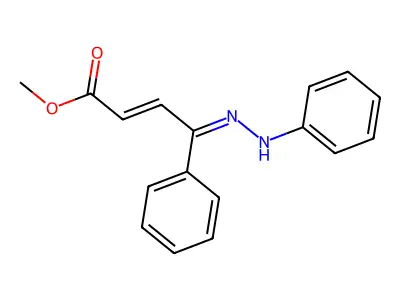 Methyl 4-phenyl-4-(phenylhydrazinylidene)but-2-enoate structure