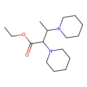 Ethyl 2,3-bis(piperidin-1-YL)butanoate structure