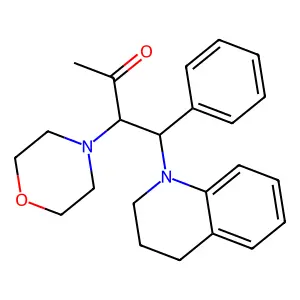 2-Butanone, 4-(3,4-dihydro-1(2H)-quinolinyl)-3-(4-morpholinyl)-4-phenyl- structure