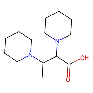 2,3-Di(piperidin-1-yl)butanoic acid structure