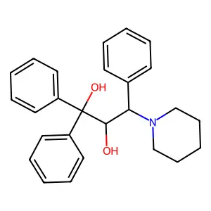 1,1,3-Triphenyl-3-(piperidin-1-yl)propane-1,2-diol structure
