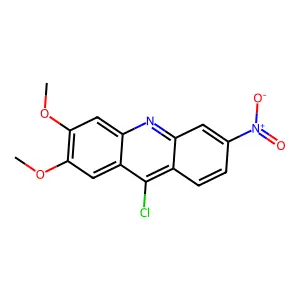 9-Chloro-6,7-dimethoxy-3-nitroacridine structure