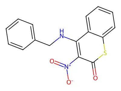1-Thiocoumarin, 4-benzylamino-3-nitro- structure