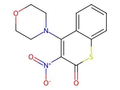 1-Thiocoumarin, 4-morpholino-3-nitro- structure