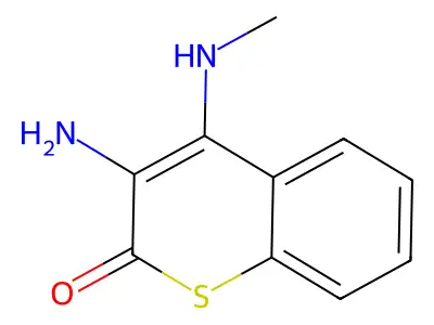 1-Thiocoumarin, 3-amino-4-(methylamino)- structure