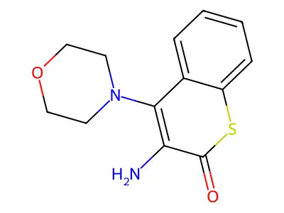 1-Thiocoumarin, 3-amino-4-morpholino- structure