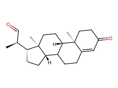 20-Formylpregn-4-en-3-one structure