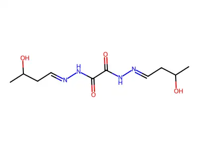 N,N'-bis(3-hydroxybutylideneamino)oxamide structure