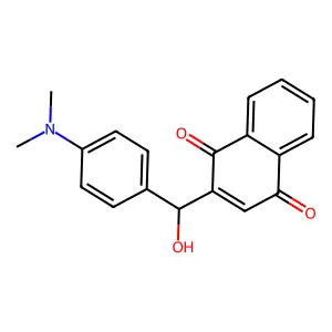 2-{[4-(Dimethylamino)phenyl](hydroxy)methyl}naphthalene-1,4-dione structure