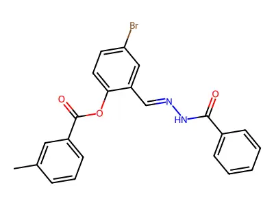2-[(2-Benzoylhydrazinylidene)methyl]-4-bromophenyl 3-methylbenzoate structure