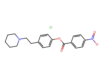 4-[2-(1-Piperidinyl)ethyl]phenyl 4-nitrobenzoate structure