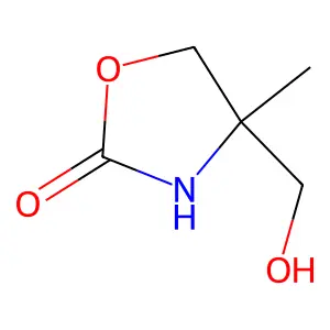 4-(hydroxymethyl)-4-methyl-1,3-oxazolidin-2-one structure