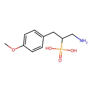 [1-Amino-3-(4-methoxyphenyl)propan-2-yl]phosphonic acid structure
