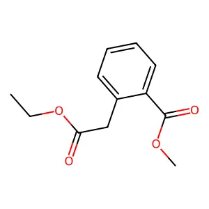 Ethyl 2-methoxycarbonylphenylacetate structure