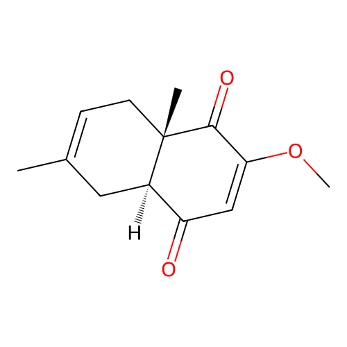 (4As,8as)-2-methoxy-6,8a-dimethyl-4a,5,8,8a-tetrahydronaphthalene-1,4-dione structure