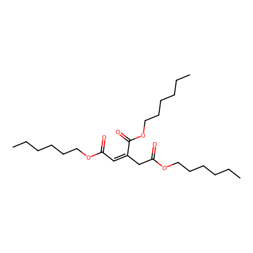 1-Propene-1,2,3-tricarboxylic acid, trihexyl ester structure