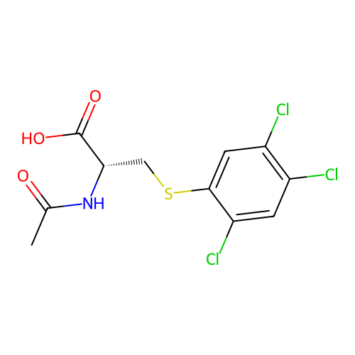 N-Acetyl-S-(trichlorophenyl)cysteine structure