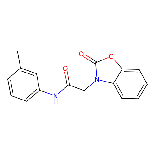 2-(2-Oxo-benzooxazol-3-yl)-N-m-tolyl-acetamide structure