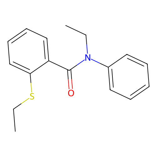 N-乙基-2-(乙硫基)-N-苯基苯甲酰胺 structure