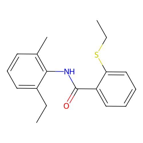 N-(2-ethyl-6-methylphenyl)-2-(ethylsulfanyl)benzamide structure