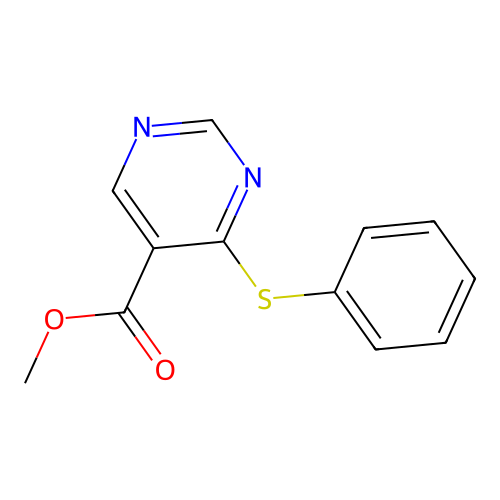 Methyl 4-phenylsulfanylpyrimidine-5-carboxylate structure
