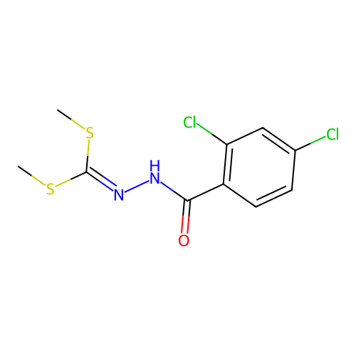 N-[bis(methylsulfanyl)methylideneamino]-2,4-dichlorobenzamide structure